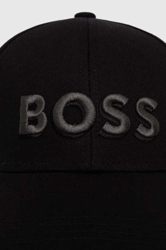 Βαμβακερό καπέλο του μπέιζμπολ BOSS 50505571 μαύρο SS24