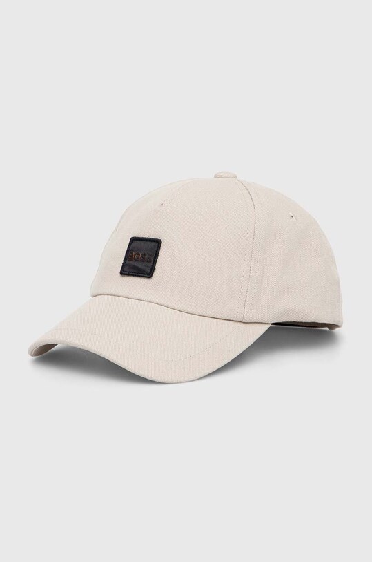 BOSS Orange șapcă de baseball din bumbac bumbac bej 50505437