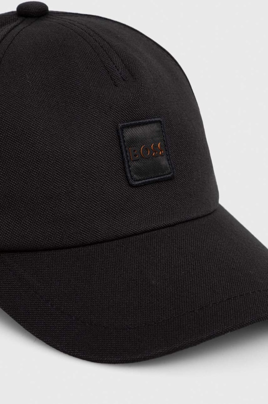 Pamučna kapa sa šiltom Boss Orange 50505437 crna SS24