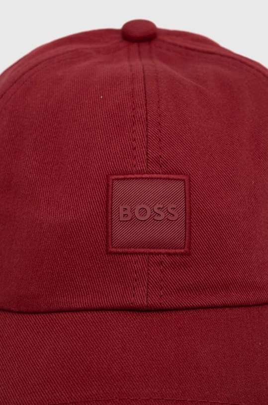 BOSS Orange czapka z daszkiem bawełniana 50507880 czerwony SS24