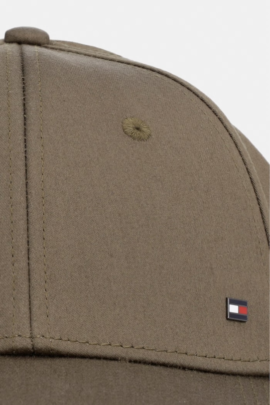 Tommy Hilfiger καπέλο με γείσο ανδρικό βαμβακερό AM0AM12035 πράσινο SS26