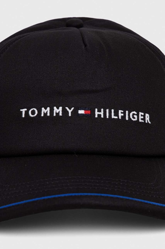 Bombažna bejzbolska kapa Tommy Hilfiger AM0AM12039 črna SS24