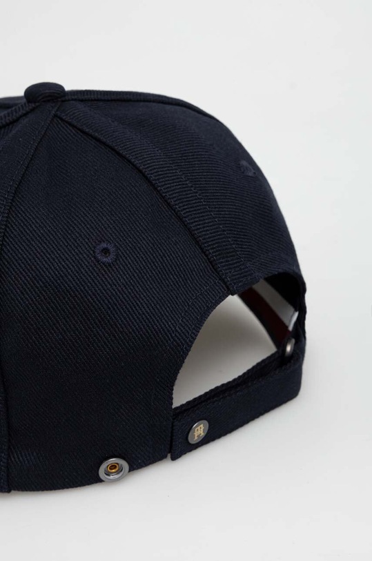 Akcesoria Tommy Hilfiger czapka z daszkiem bawełniana AM0AM12040 granatowy
