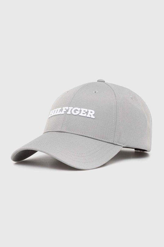 Tommy Hilfiger czapka z daszkiem aplikacja szary AM0AM12043