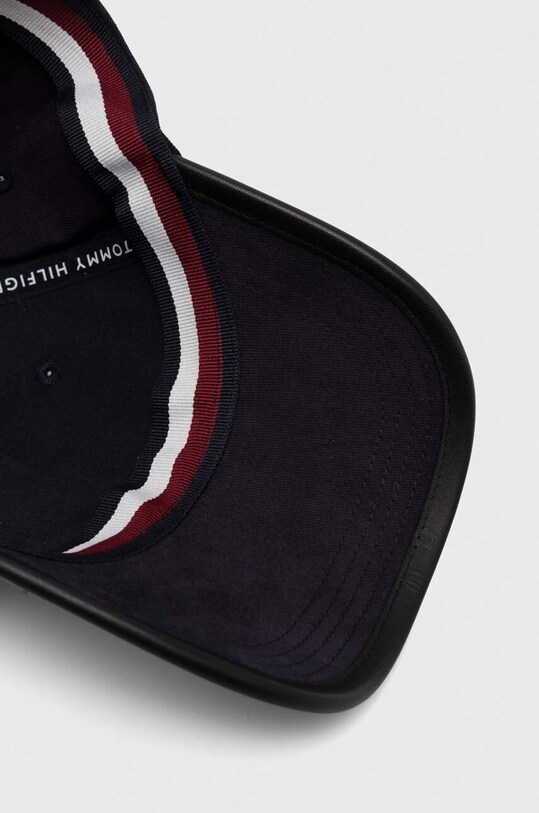Bavlněná baseballová čepice Tommy Hilfiger námořnická modř AM0AM12253