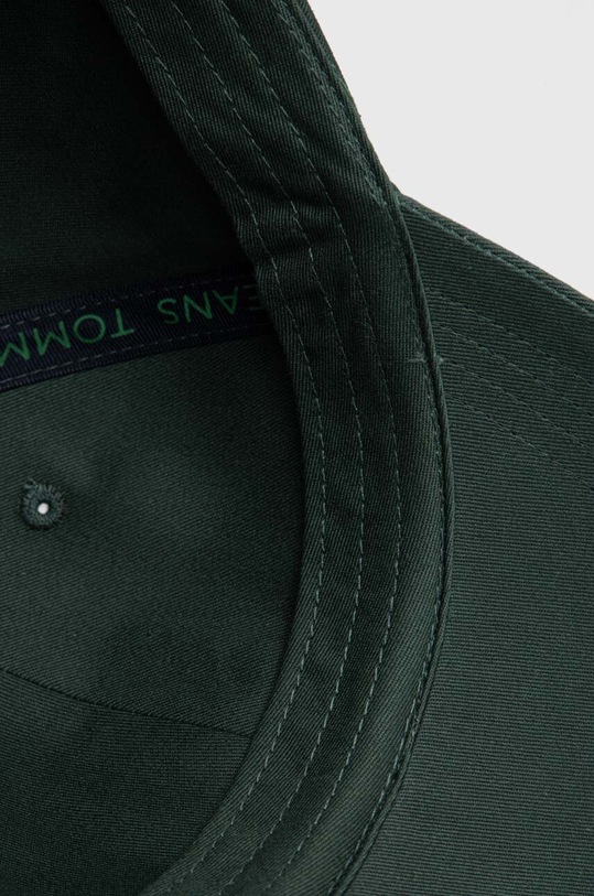 Tommy Jeans czapka z daszkiem bawełniana zielony AM0AM12016