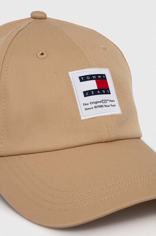 Tommy Jeans șapcă de baseball din bumbac AM0AM12016 bej NC24