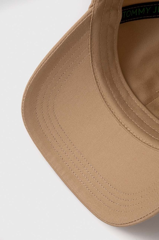 Bavlněná baseballová čepice Tommy Jeans béžová AM0AM12016