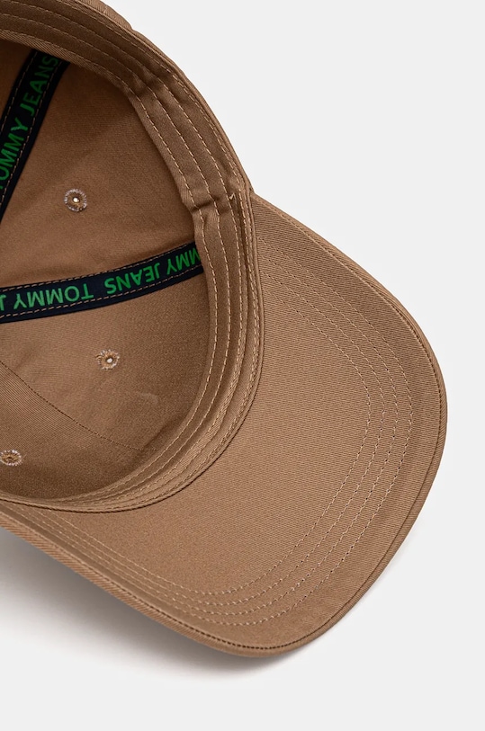 Bavlněná baseballová čepice Tommy Jeans hnědá AM0AM12016