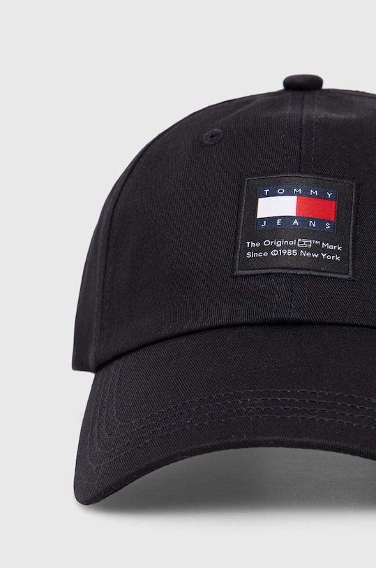 Бавовняна бейсболка Tommy Jeans AM0AM12016 чорний NC24