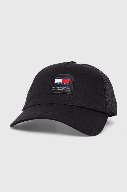 Tommy Jeans șapcă Planet friendly negru AM0AM12017