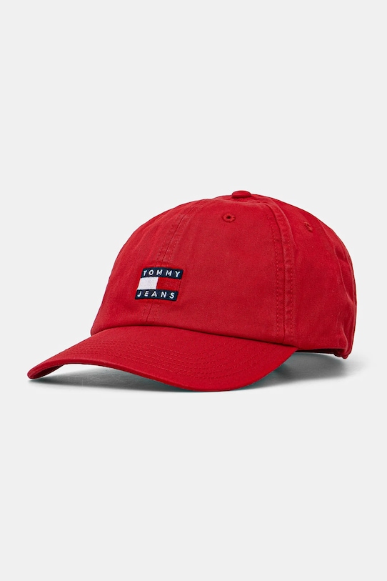 Tommy Jeans șapcă de baseball din bumbac rosu AM0AM12020