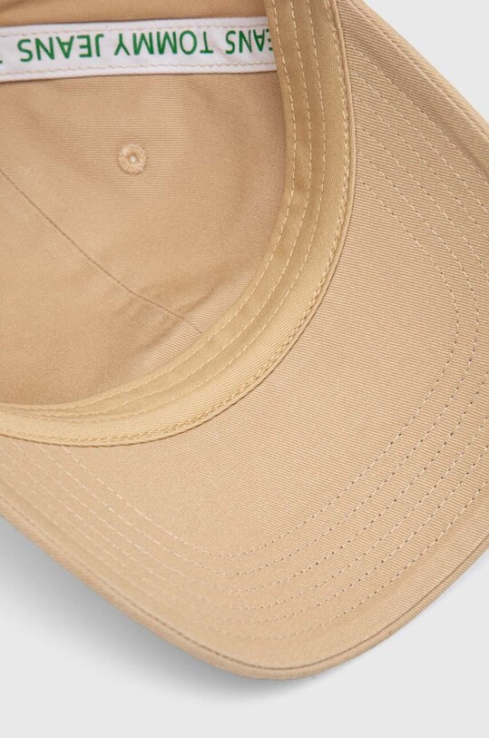 Tommy Jeans șapcă de baseball din bumbac bej AM0AM12020