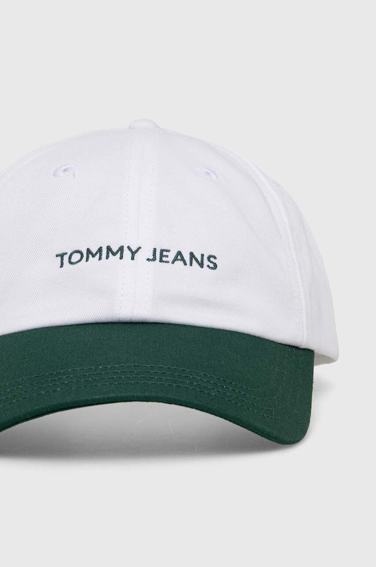Tommy Jeans czapka z daszkiem bawełniana AM0AM12024 biały SS24