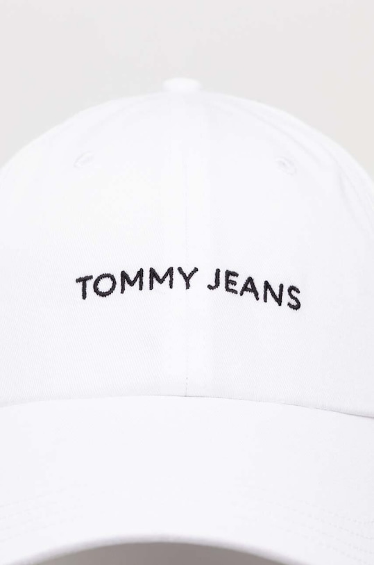 Tommy Jeans czapka z daszkiem bawełniana AM0AM12024 biały SS24