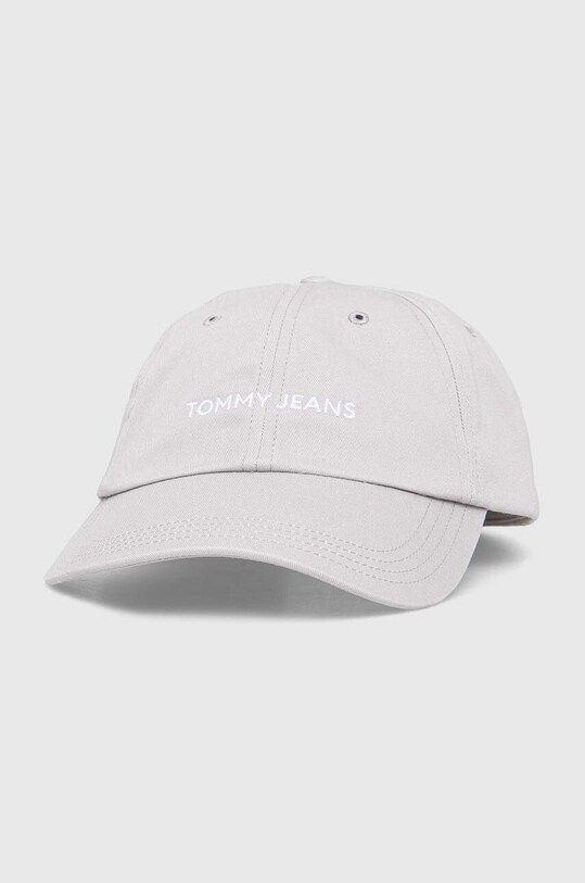 Tommy Jeans șapcă de baseball din bumbac bumbac gri AM0AM12024