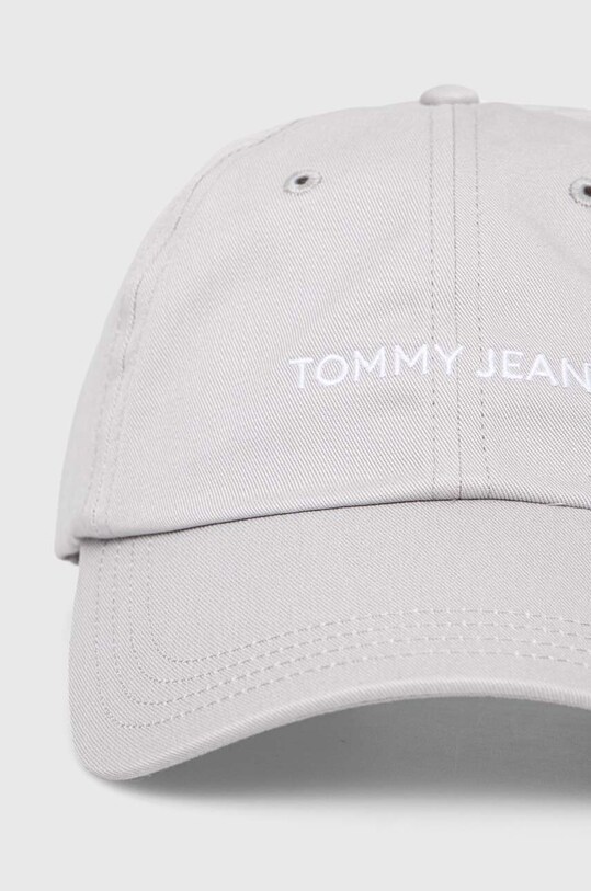 Tommy Jeans șapcă de baseball din bumbac AM0AM12024 gri SS24