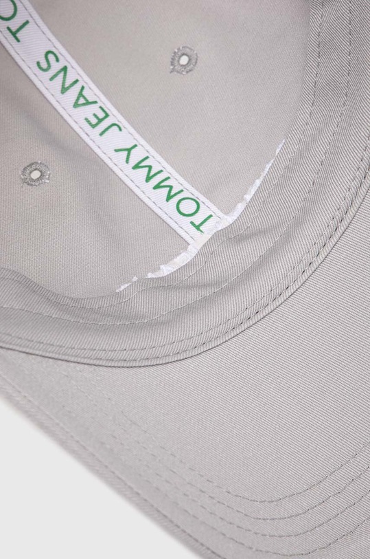 Bavlněná baseballová čepice Tommy Jeans šedá AM0AM12024
