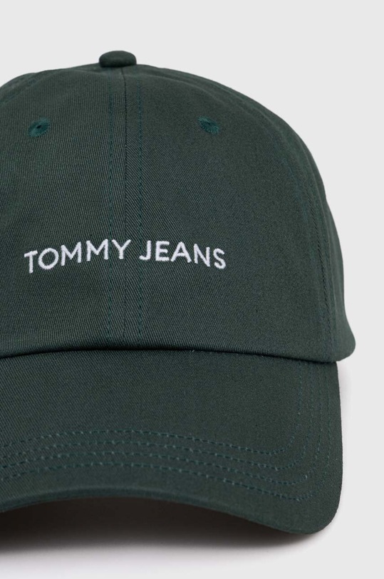 Tommy Jeans czapka z daszkiem bawełniana AM0AM12024 zielony SS24