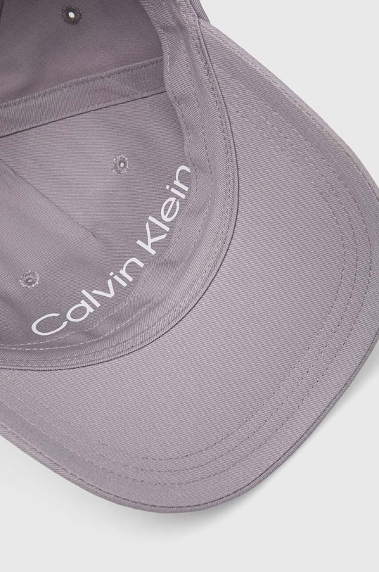 Bavlnená šiltovka Calvin Klein sivá K50K511296