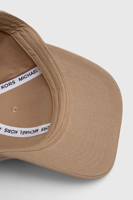Michael Kors czapka z daszkiem bawełniana beżowy CH3002Y35Z