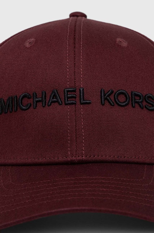 Βαμβακερό καπέλο του μπέιζμπολ Michael Kors CH3002Y35Z μπορντό SS25
