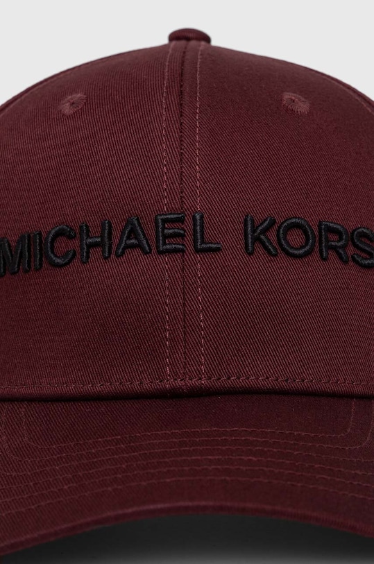 Michael Kors czapka z daszkiem bawełniana CH3002Y35Z bordowy SS25