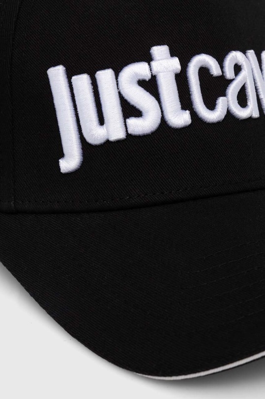 Just Cavalli czapka z daszkiem bawełniana czarny 76QAZK30.ZG192