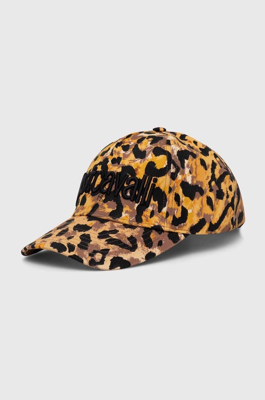 Just Cavalli czapka z daszkiem bawełniana wzorzyste multicolor 76QAZK30.ZG250