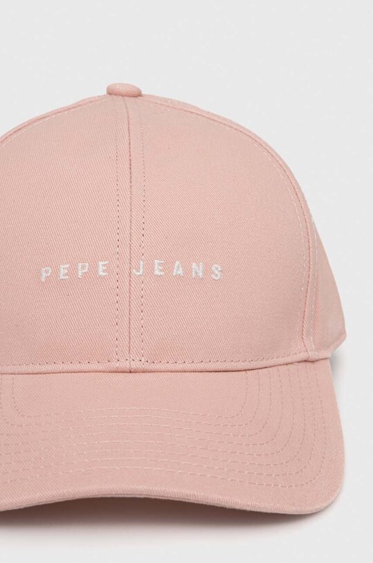 Бавовняна бейсболка Pepe Jeans NATHAN PM040535 рожевий SS24