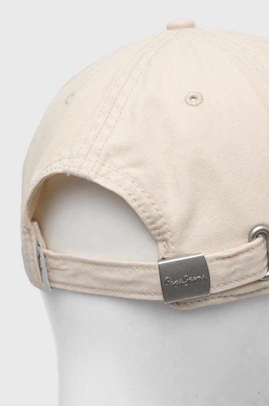 Akcesoria Pepe Jeans czapka z daszkiem bawełniana NICK PM040540 beżowy