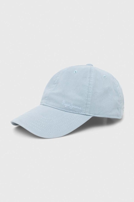 Pepe Jeans czapka z daszkiem bawełniana NICK bawełna niebieski PM040540