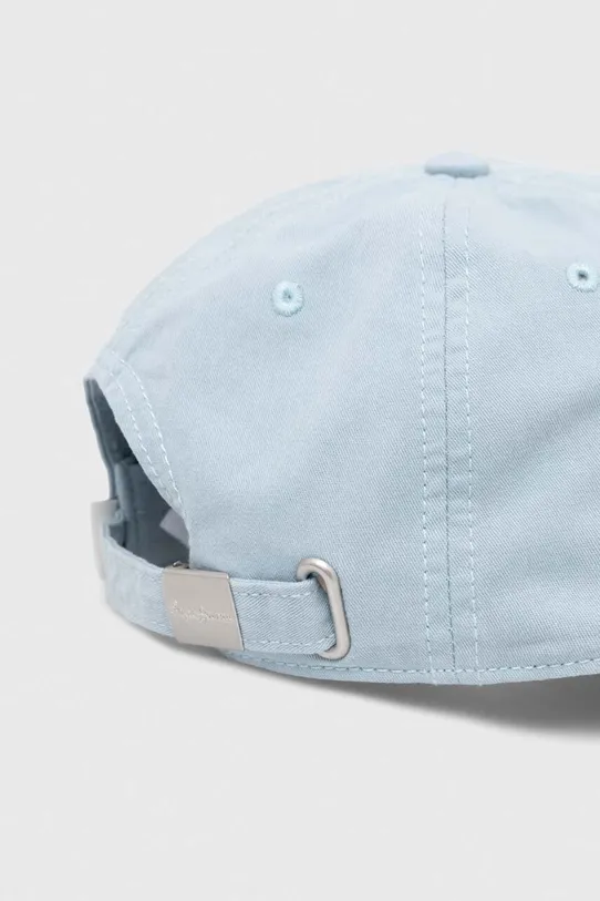 Akcesoria Pepe Jeans czapka z daszkiem bawełniana NICK PM040540 niebieski