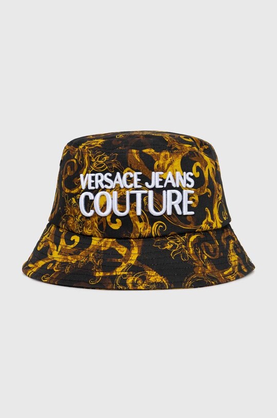 Bavlnený klobúk Versace Jeans Couture bavlna čierna 76GAZK06.ZG267