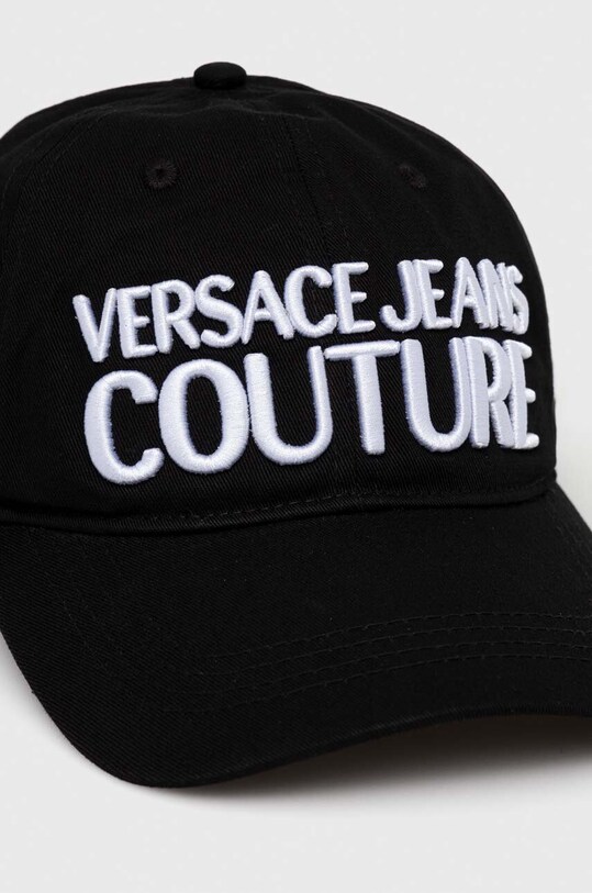 Versace Jeans Couture șapcă de baseball din bumbac 76GAZK10.ZG010 negru SS24