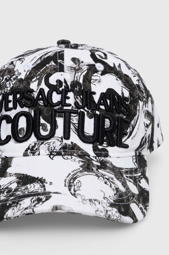 Versace Jeans Couture czapka z daszkiem bawełniana 76GAZK10.ZG267 biały SS24