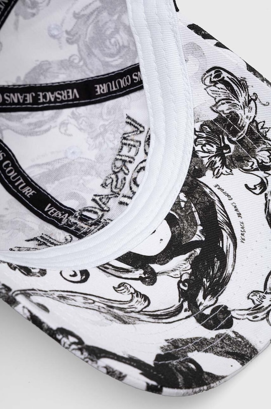 Versace Jeans Couture czapka z daszkiem bawełniana biały 76GAZK10.ZG267