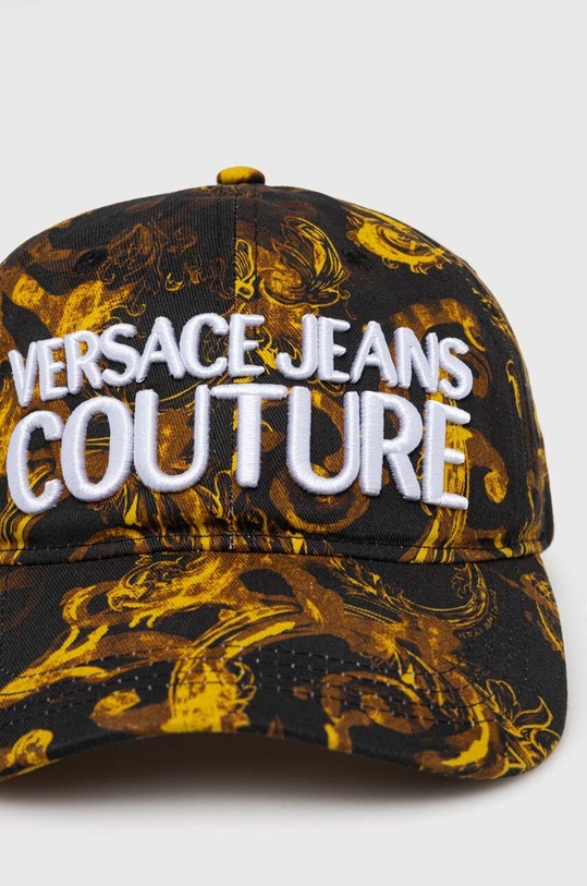 Bavlněná baseballová čepice Versace Jeans Couture 76GAZK10.ZG267 černá SS24