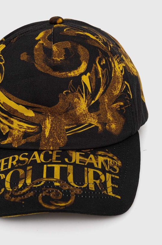 Versace Jeans Couture czapka z daszkiem bawełniana 76GAZK17.ZG277 czarny SS24