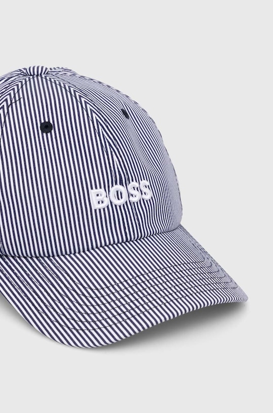 BOSS czapka bawełniana 50513203 granatowy SS24