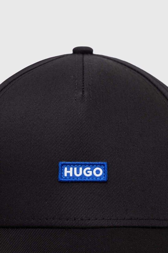 Akcesoria HUGO Blue czapka z daszkiem bawełniana 50522266 czarny