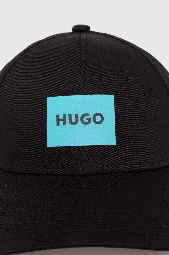 HUGO czapka z daszkiem bawełniana 50513365 czarny SS24