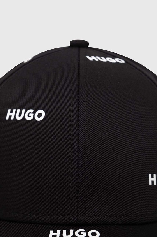 Akcesoria HUGO czapka z daszkiem bawełniana 50516141 czarny
