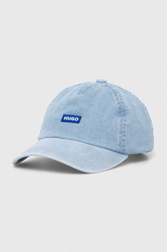 HUGO Blue șapcă de baseball din denim bumbac albastru 50522277