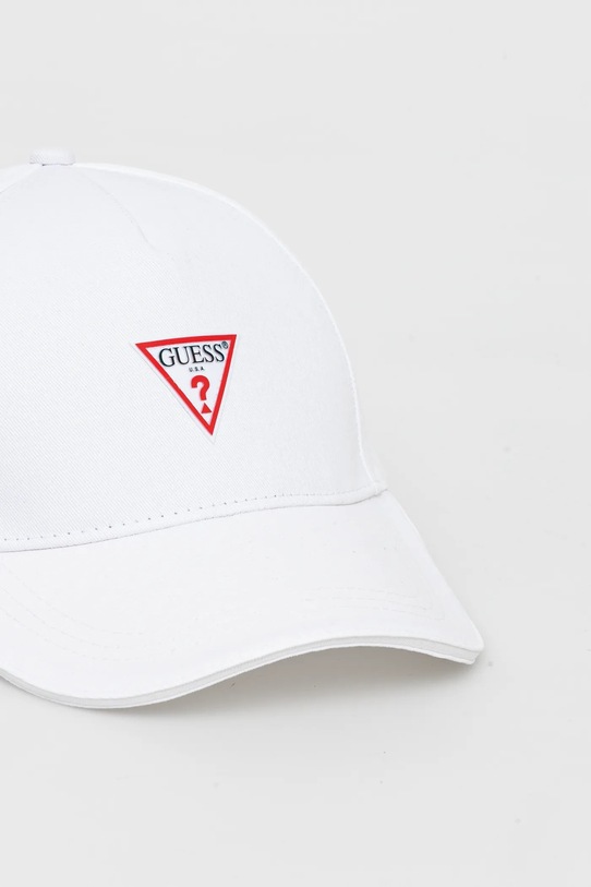 Памучна шапка с козирка Guess M3YZ22.WBN60 бял SS25