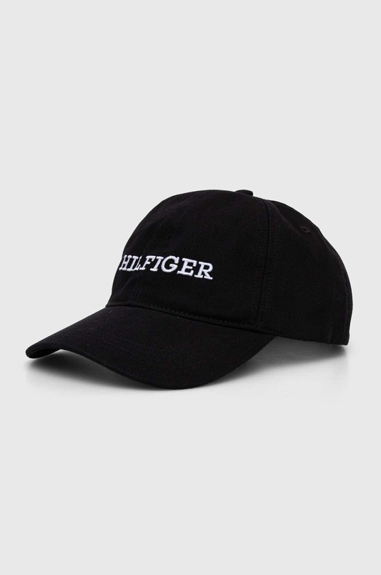 Памучна шапка с козирка Tommy Hilfiger памук черен AM0AM12154