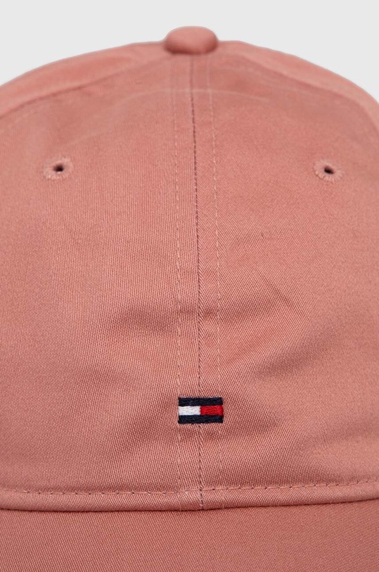 Памучна шапка с козирка Tommy Hilfiger AM0AM12303 розов SS24