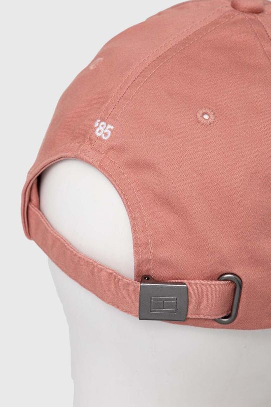 Akcesoria Tommy Hilfiger czapka z daszkiem bawełniana AM0AM12303 różowy