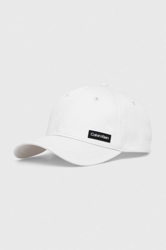 Bavlněná baseballová čepice Calvin Klein bavlna bílá K50K510487