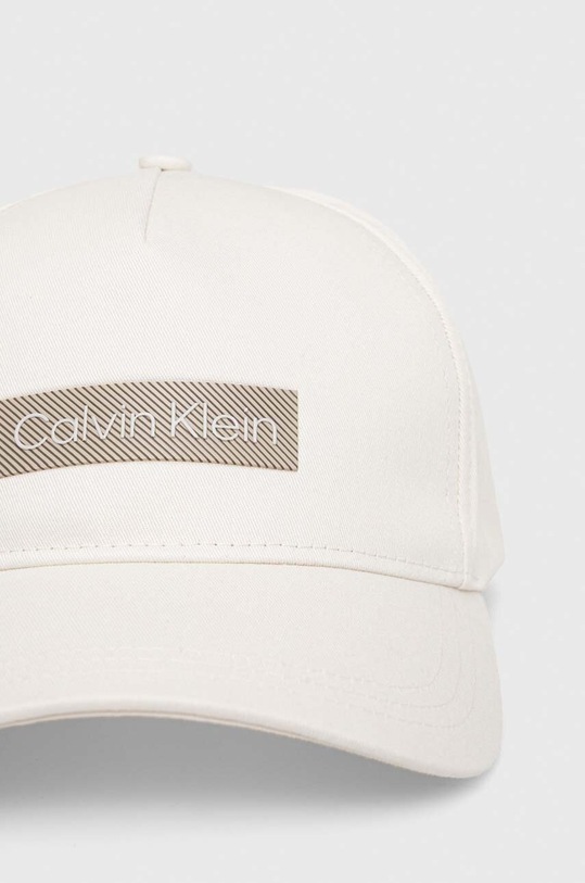 Βαμβακερό καπέλο του μπέιζμπολ Calvin Klein K50K511550 λευκό SS24